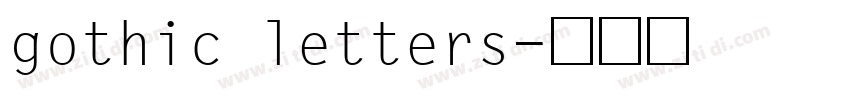 gothic letters字体转换